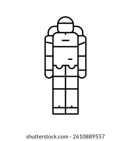 science robot line icon vector. science robot sign. isolated contour symbol black illustration