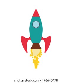 Science rocket flame fire icon. Isolated and flat illustration. Vector graphic