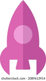 cohete científico, ilustración, vector, sobre fondo blanco.