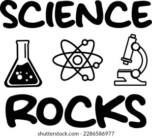 Science Rocks Svg, Back to School Cut Files, Science Teacher, Appreciation Design, Funny Scientist Quote, Svg Files for Cricut, Science