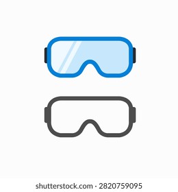 Science Safety Glasses Bundle for Laboratory Protection and Chemical Experiments. Modern Collection for Healthcare, Education and Research Design