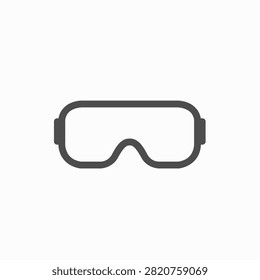 Science Safety Glasses Line Icon for Laboratory Protection and Chemistry Experiment. Minimal Protective Equipment Illustration for Education and Healthcare Design
