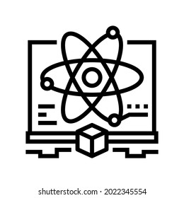 science school discipline line icon vector. science school discipline sign. isolated contour symbol black illustration