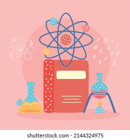 science school subject set icons