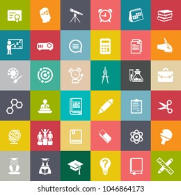 Science And School, vector school & Education icons set - student learning and graduation symbols