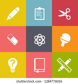 Science And School, vector school & Education icons set - student learning and graduation symbols