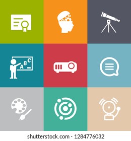 Science And School, vector school & Education icons set - student learning and graduation symbols