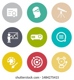Science And School, vector school & Education icons set - student learning and graduation symbols