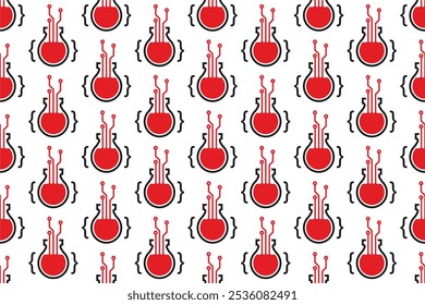 Science seamless pattern background template. Laboratory icon seamless pattern background