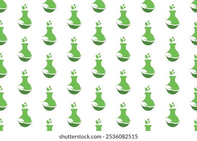 Science seamless pattern background template. Laboratory icon seamless pattern background
