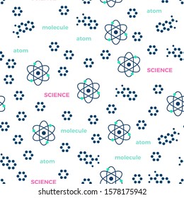 Science seamless pattern. Retro style vector scientific background, cute vintage chemistry, physics or biology template for wrapping paper, web design, patchwork, sewing or sheet fabric