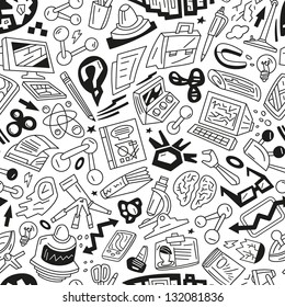 Science - seamless vector background