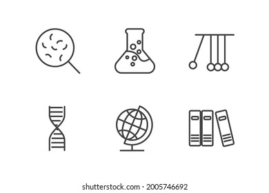 science set icon, isolated science set sign icon, vector illustration