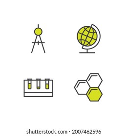 science set icon, isolated science set sign icon, vector illustration