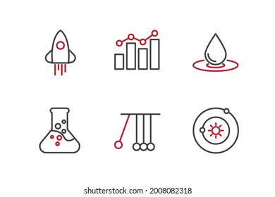 science set icon, isolated science set sign icon, vector illustration
