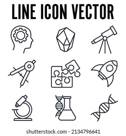 Science set icon symbol template for graphic and web design collection logo vector illustration