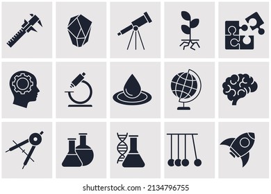 Science set icon symbol template for graphic and web design collection logo vector illustration