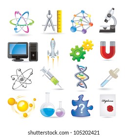 science set of icons