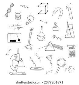 science set. laboratory tools. vector 