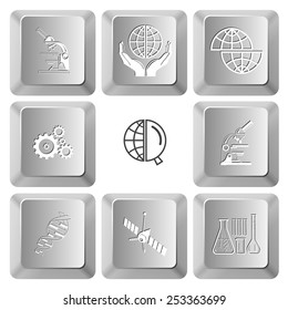 Science set. Vector set computer keys.