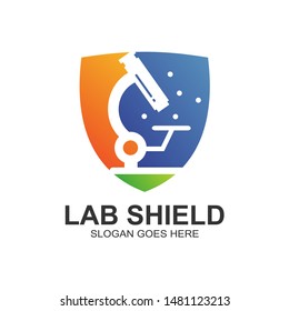 Science and Shield Logo Design