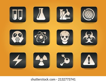 Science simply symbols for web and user interface