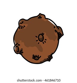 Science and space concept represented by asteroid icon. Isolated and sketch illustration