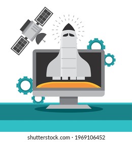 science space exploration satellite spaceship
