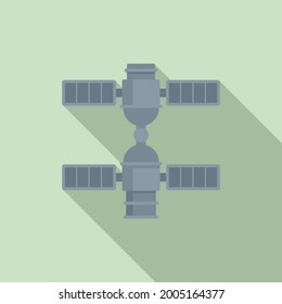 Science Space Station Icon Flat Vector. Mars Exploration. International Space Station