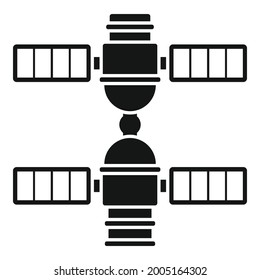 Science Space Station Icon Simple Vector. Mars Exploration. International Space Station