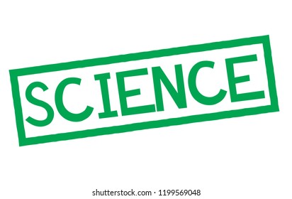 science stamp on white background. Sign, label, sticker.