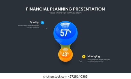 Science Strategy Two Element Infographic Presentation Layout. Digital Insight Slideshow Template Vector Illustration. Educational Campaign 2 Step Diagram Frame Design.