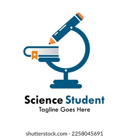 Science student logo template illustration