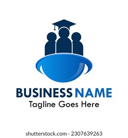 Science student logo template illustration. there are student with water