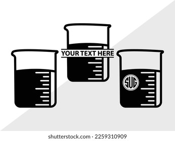 Science SVG Monogram Vector Illustration Silhouette