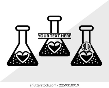Silueta de ilustración del vector monograma SVG de ciencia