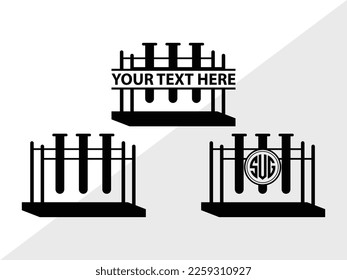Science SVG Monogram Vector Illustration Silhouette