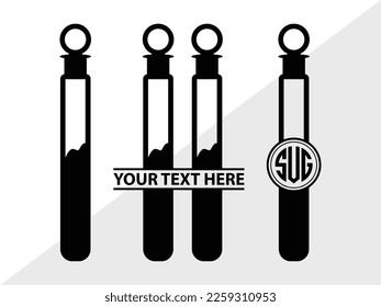 Silueta de ilustración del vector monograma SVG de ciencia