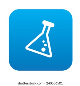 Science symbol design on blue button,clean vector