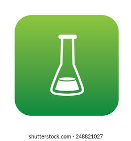 Science symbol design on green button,clean vector