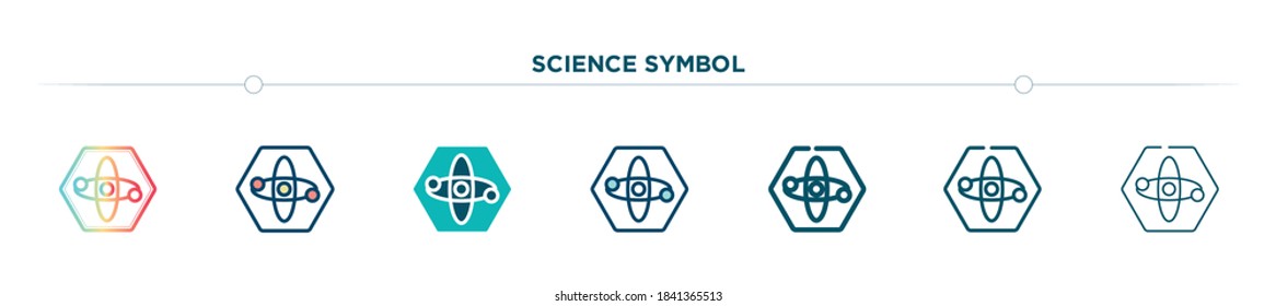 science symbol icon designed in gradient, filled, two color, thin line and outline style. vector illustration of science symbol vector icons. can be used for mobile, ui, web
