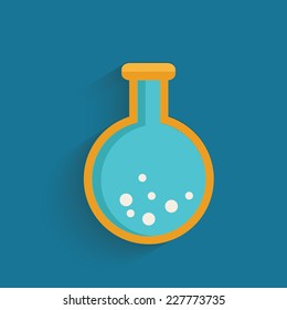 Science symbol on blue background,clean vector