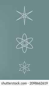 Science symbol and sign vector and illustration. edit able stroke creative and modern science icon design for laboratory chemistry medical and technology education