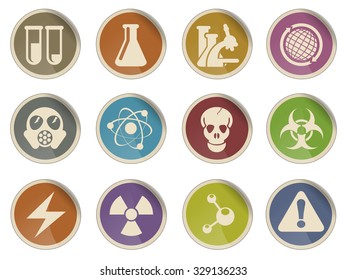 Science Symbols simple vector icon set