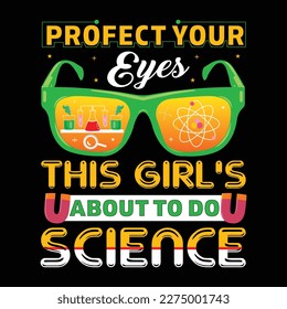 Science t shirt design vector template