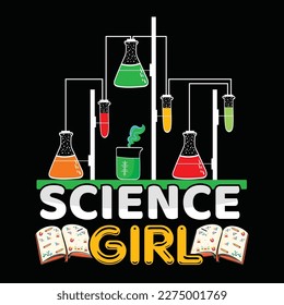 Science t shirt design vector template