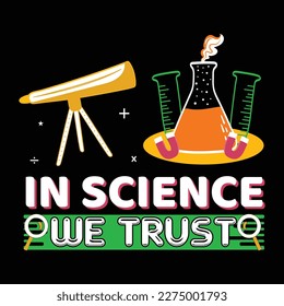 Science t shirt design vector template