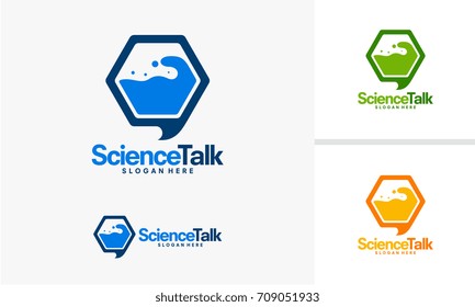 Science Talk logo template, Plumbing Service Logo designs vector