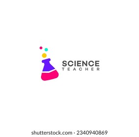 science teacher logo Design Template Vector icon