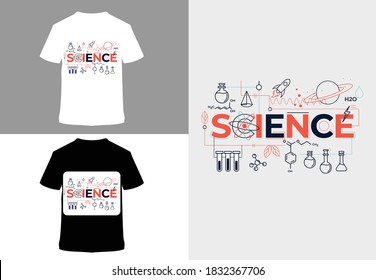 science team t shirt design creative idea concept.science team t shirt design